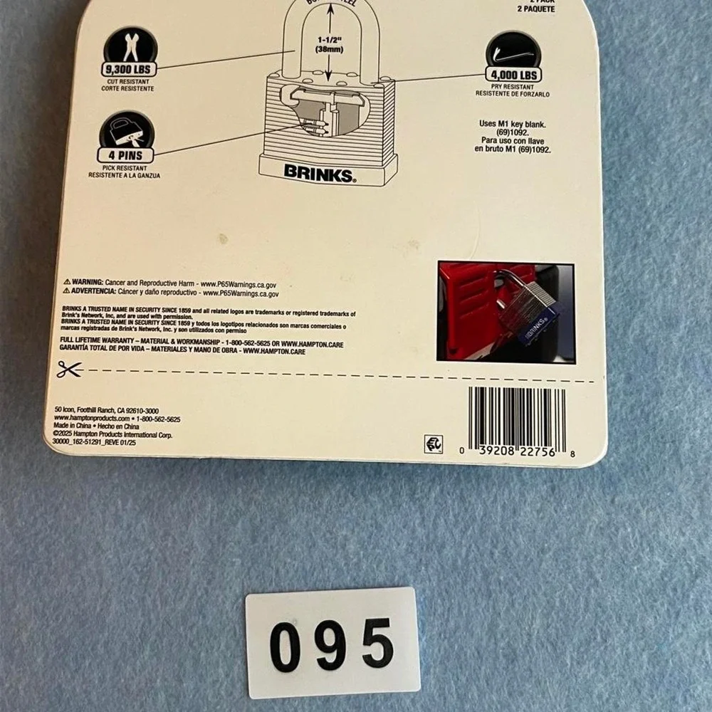 Brinks 2 pack of Padlocks Brand New Never opened